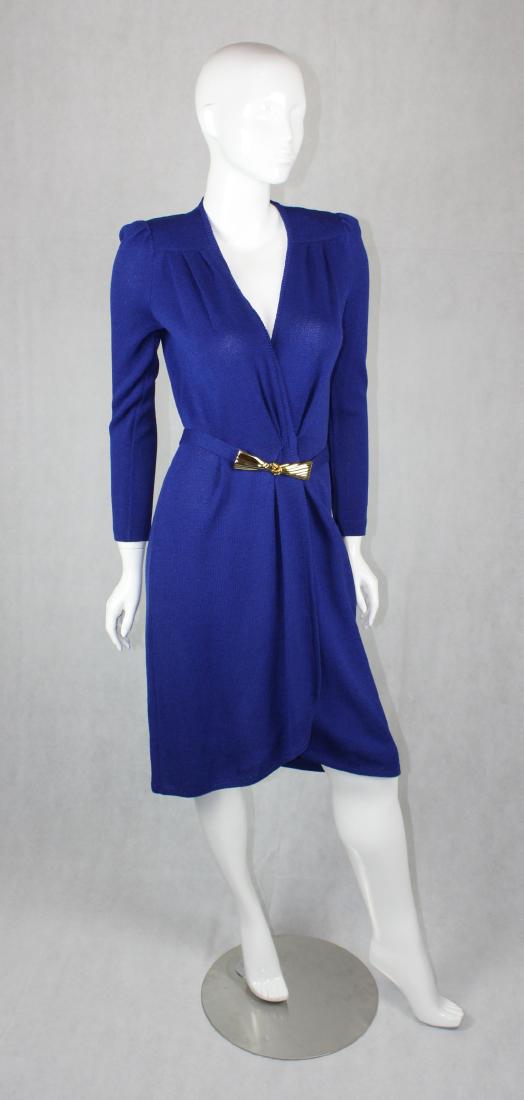 Vintage Blue  St. John Knit Wrap Dress (1 of 4)
