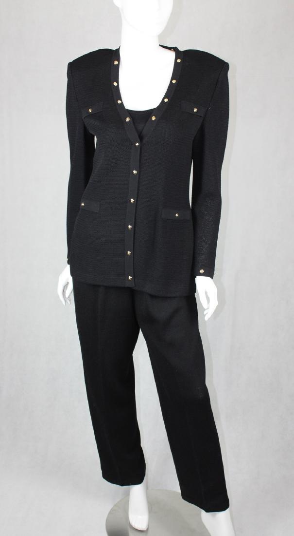Black St John Marie Gray 3-Piece Pant Suit (1 of 4)