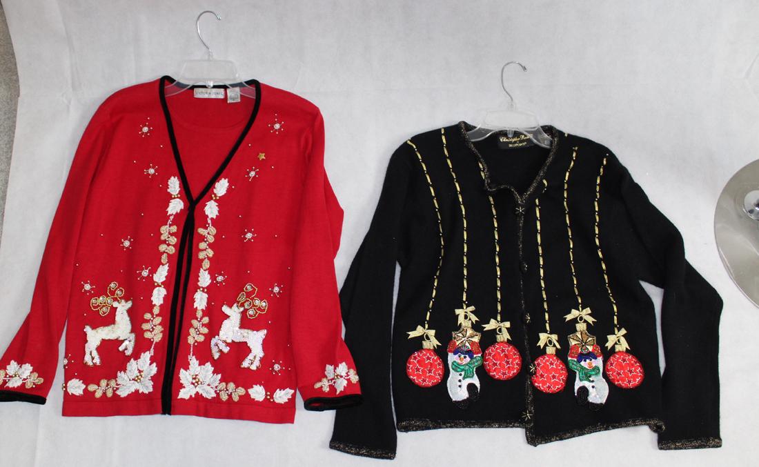 Two Vintage Wool Christmas Sweaters (1 of 4)