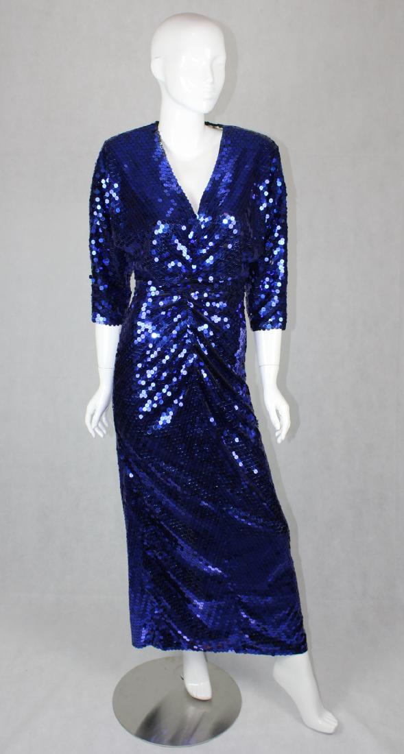 Vintage Oleg Cassini Sequin Evening Gown Dress (1 of 2)
