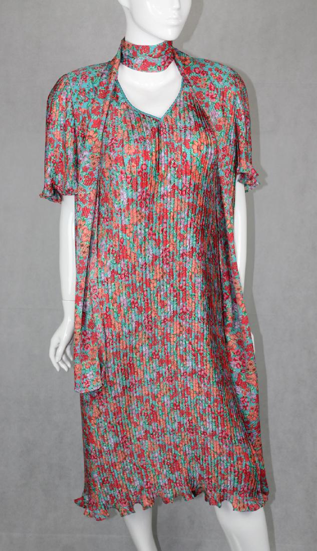 Vintage Diane Freis Pleated Dress (1 of 3)