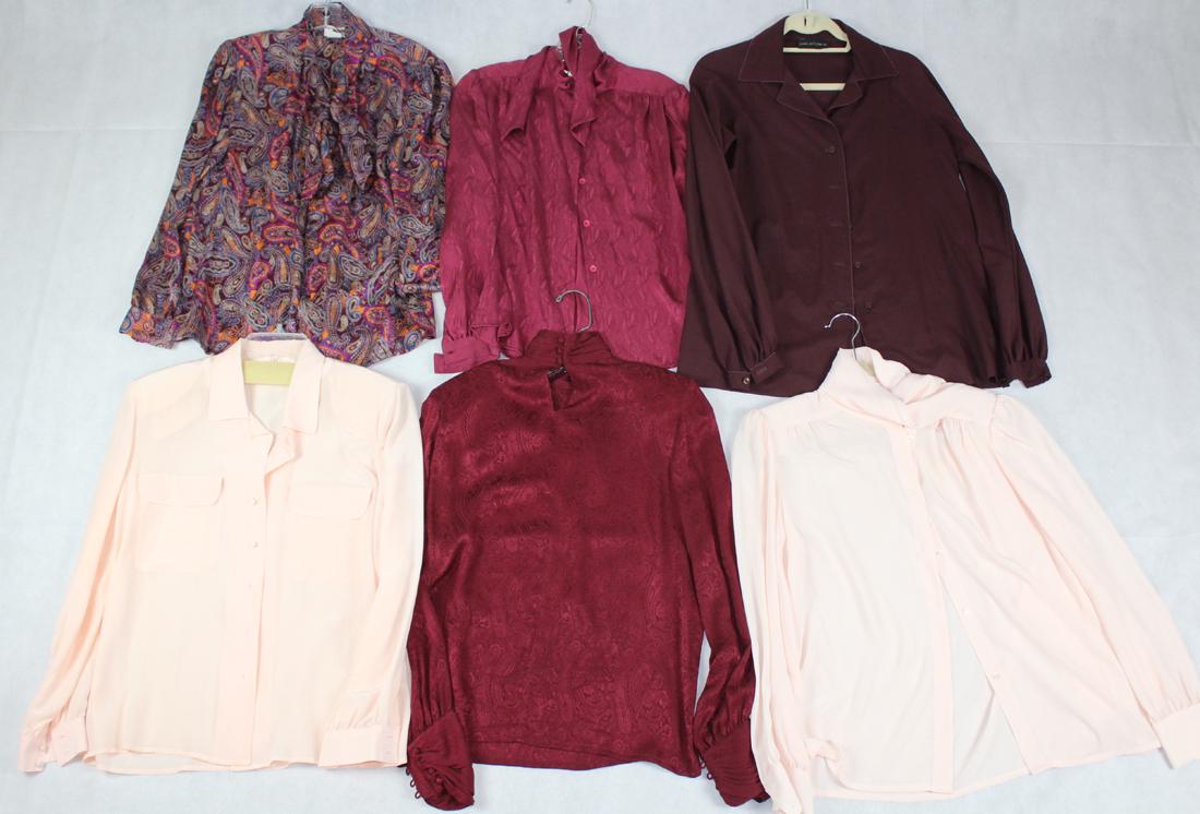 Lot (6) Silk Women's Blouse Shirts (1 of 5)