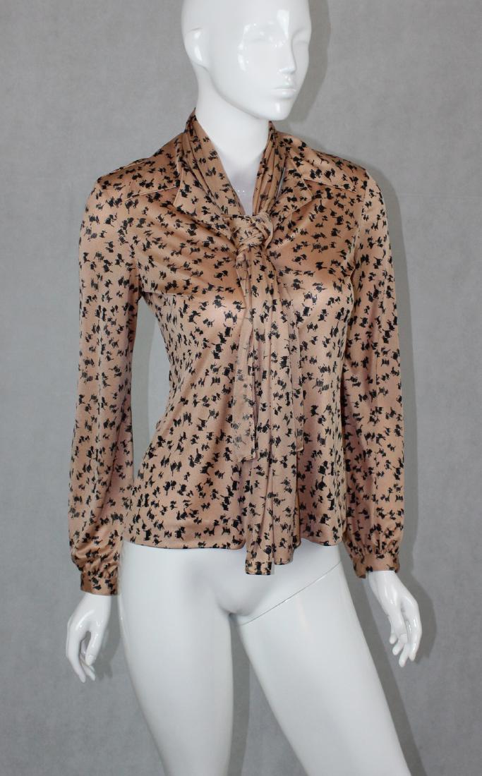 Vintage Halston Womans Blouse and Scarf (1 of 2)