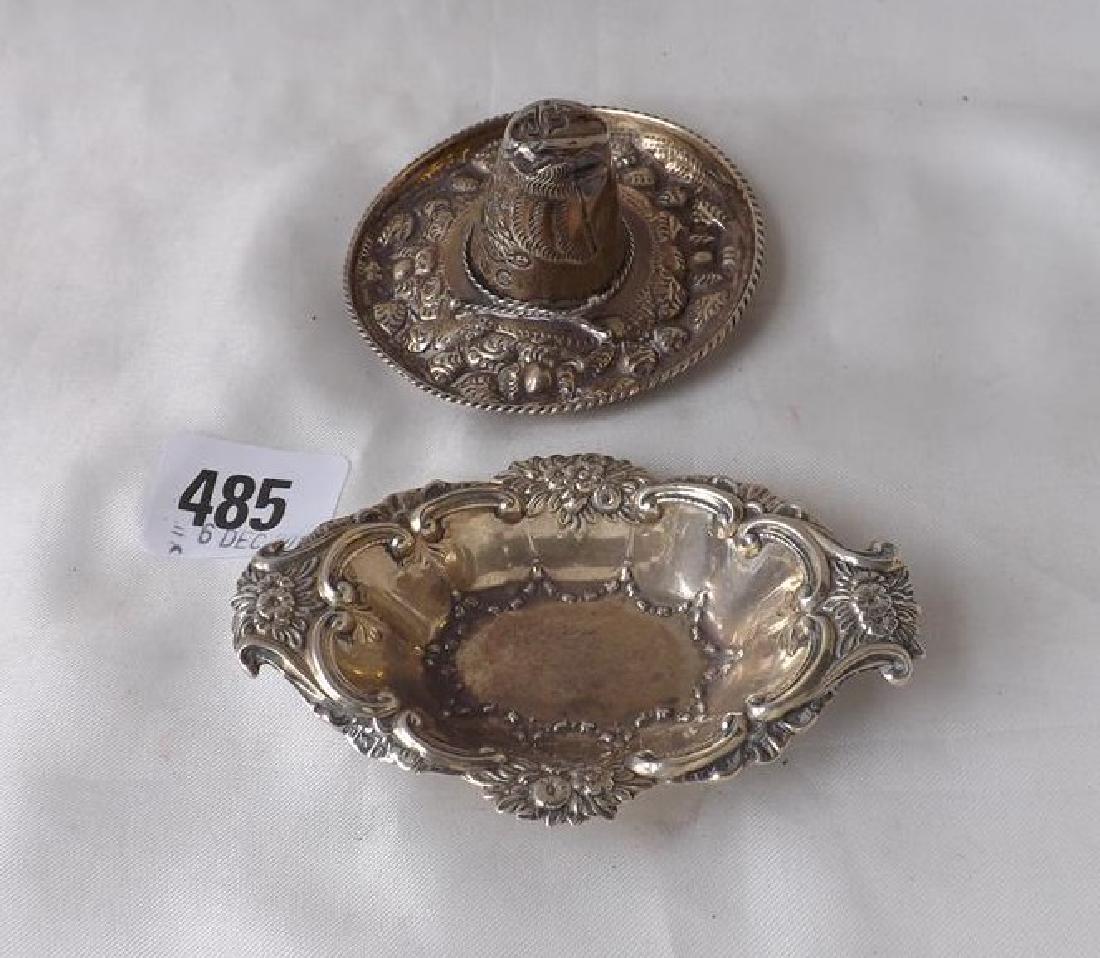 Pin dish in a form of a Mexican hat 3" dia. also (1 of 1)