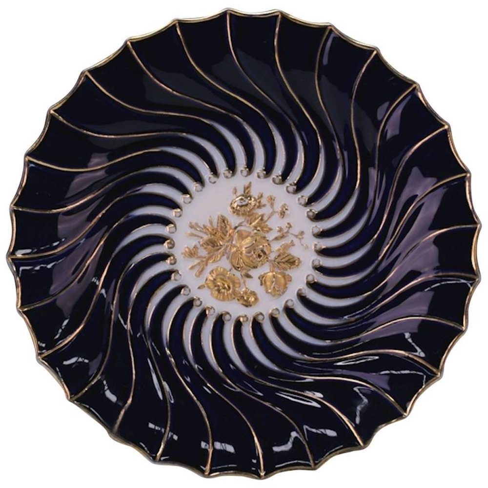 19th Century, Meissen Porcelain Cobalt Blue Plate (1 of 2)