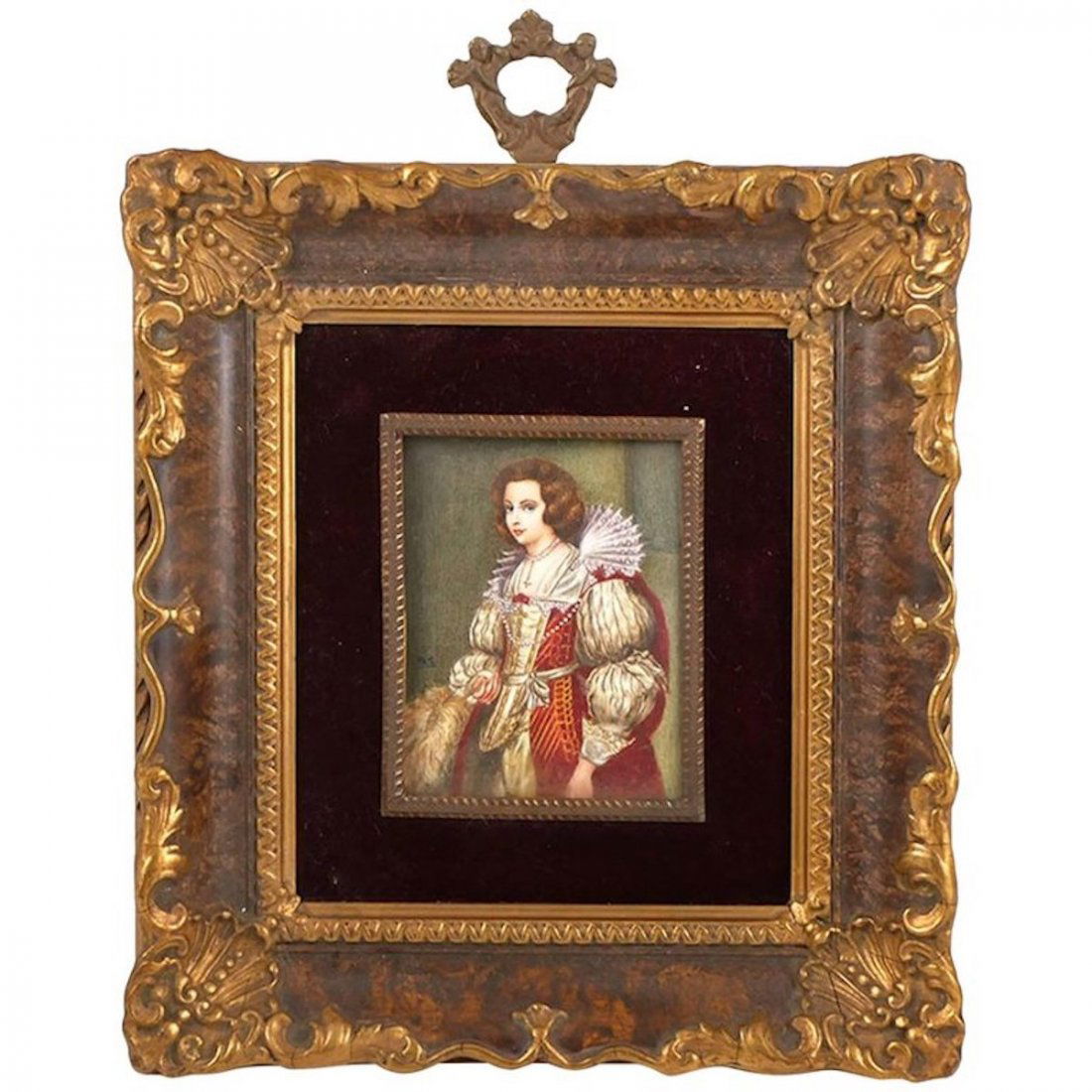 Miniature Portrait Painting of European Noblewoman (1 of 5)