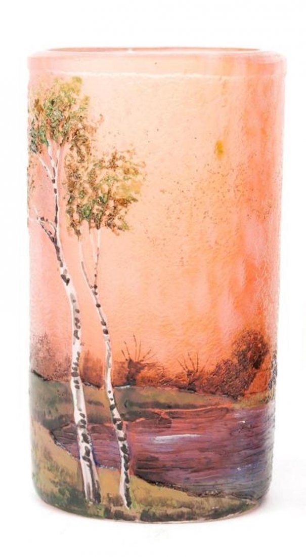 Early 20th Century Enameled Vase "Fernandez" (1 of 2)