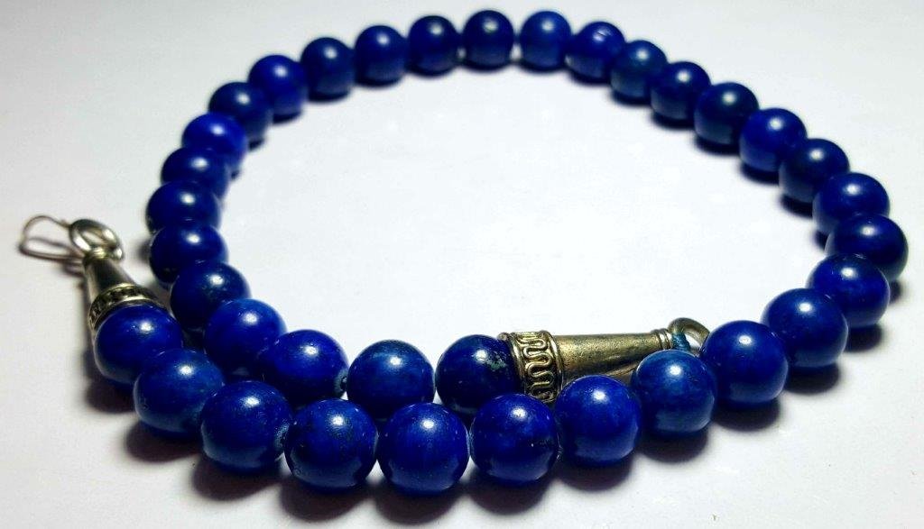 CALIBRATED SIZE LAPIS LAZULI NECKLACE: SUPREME QUALITY CALIBRATED SIZE NATURAL BEADED LAPIS LAZULI NECKLACE: Flat-rate of $23.00 to anywhere. shipping rates are determined by Parcel weight and destination. Combined shipping: Please ask abo
