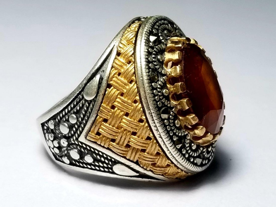 Hessonite Garnet Sterling Silver Ladies Ring: Natural Hessonite Garnet - Sterling Silver Ladies Ring: Flat-rate of $23.00 to anywhere. shipping rates are determined by Parcel weight and destination. Combined shipping: 15$ for each additional item