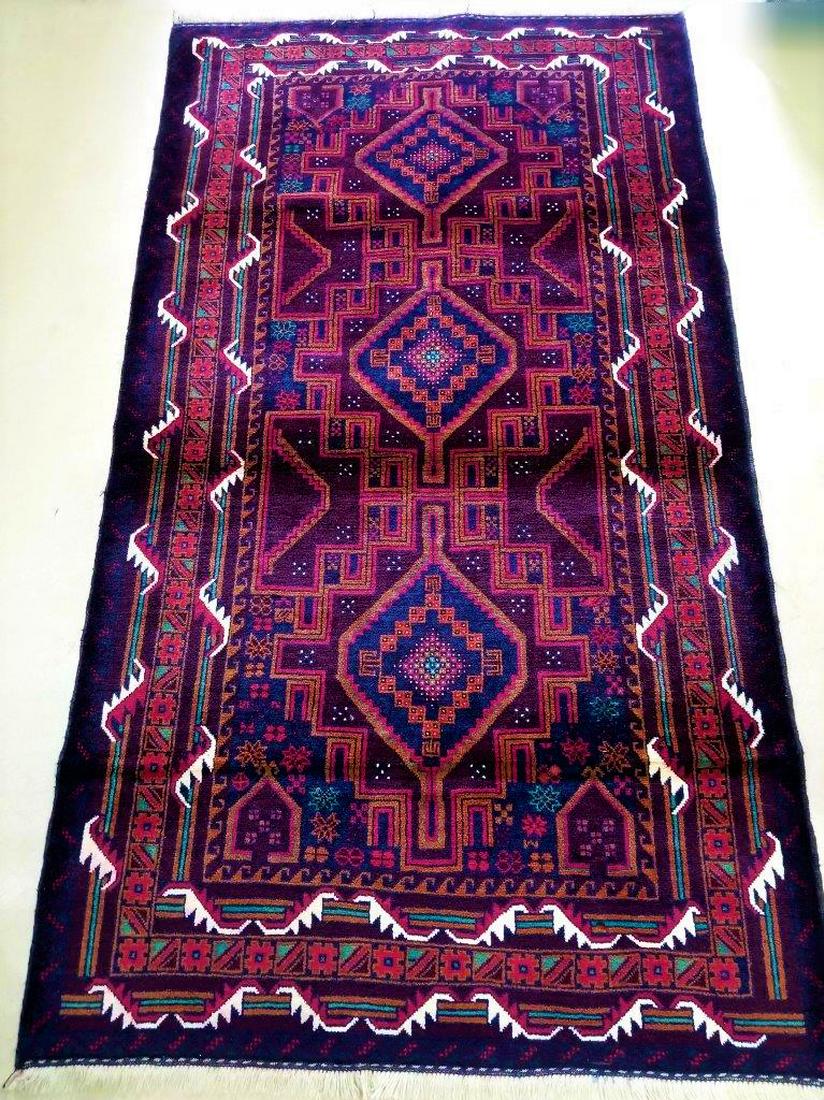 Hand Knotted Afghan Wool Area Rug (1 of 5)