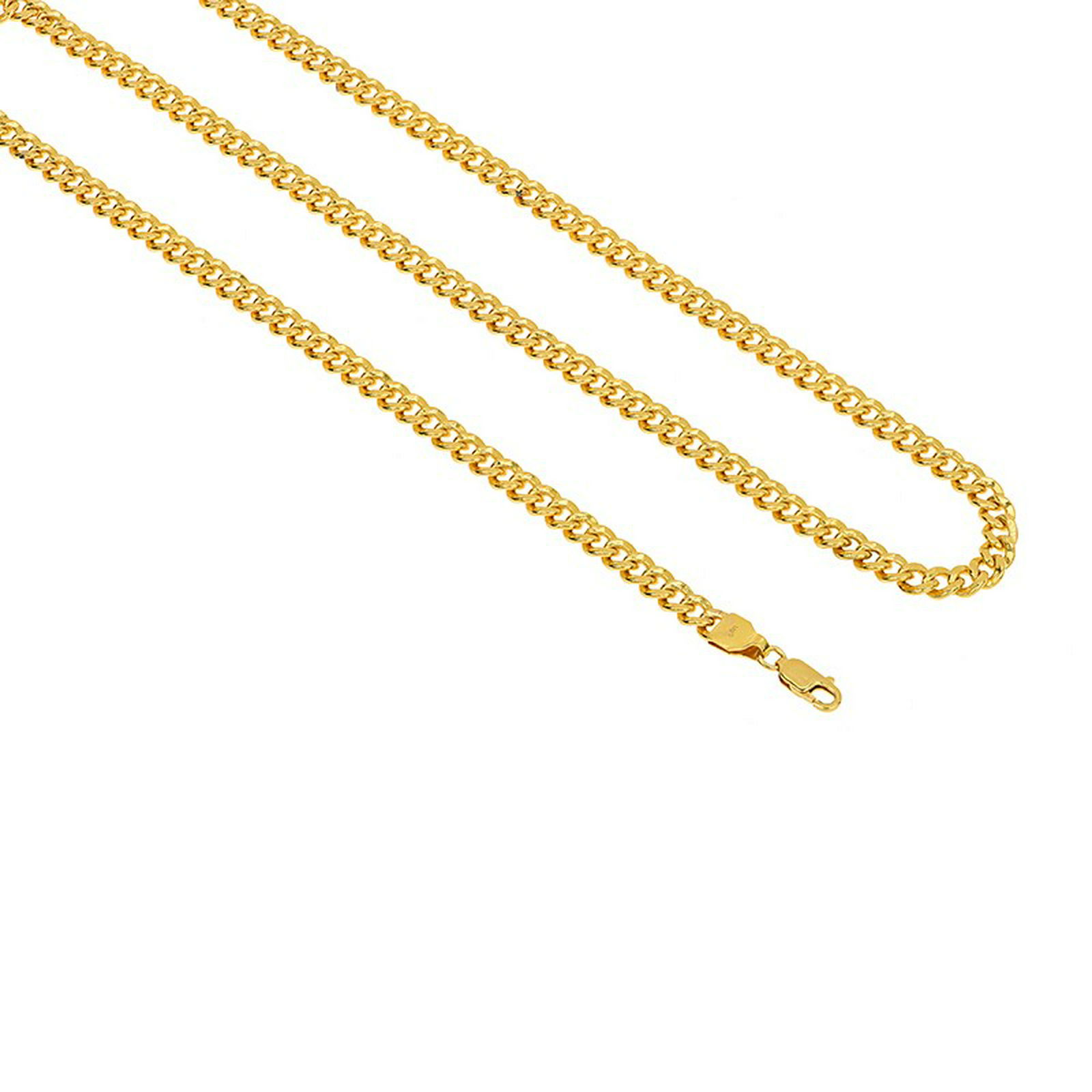 22k Cuban Link Gold Chain - 24": Sleek in design, this cuban links pattern long chain, handcrafted in 22 karat yellow gold secures with a lobster clasp closure. Weight: 40 grams, Width: 5.6 mm. : Worldwide Flat-rate of $30.00 to anyw