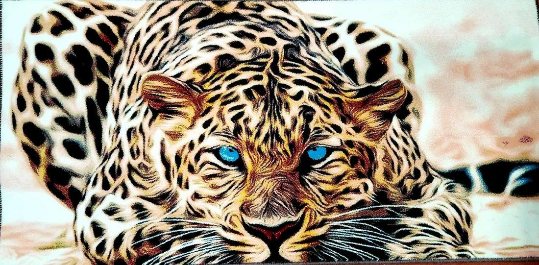 Blue Eyed Leapard Wall Hanging Persian Rug (1 of 4)