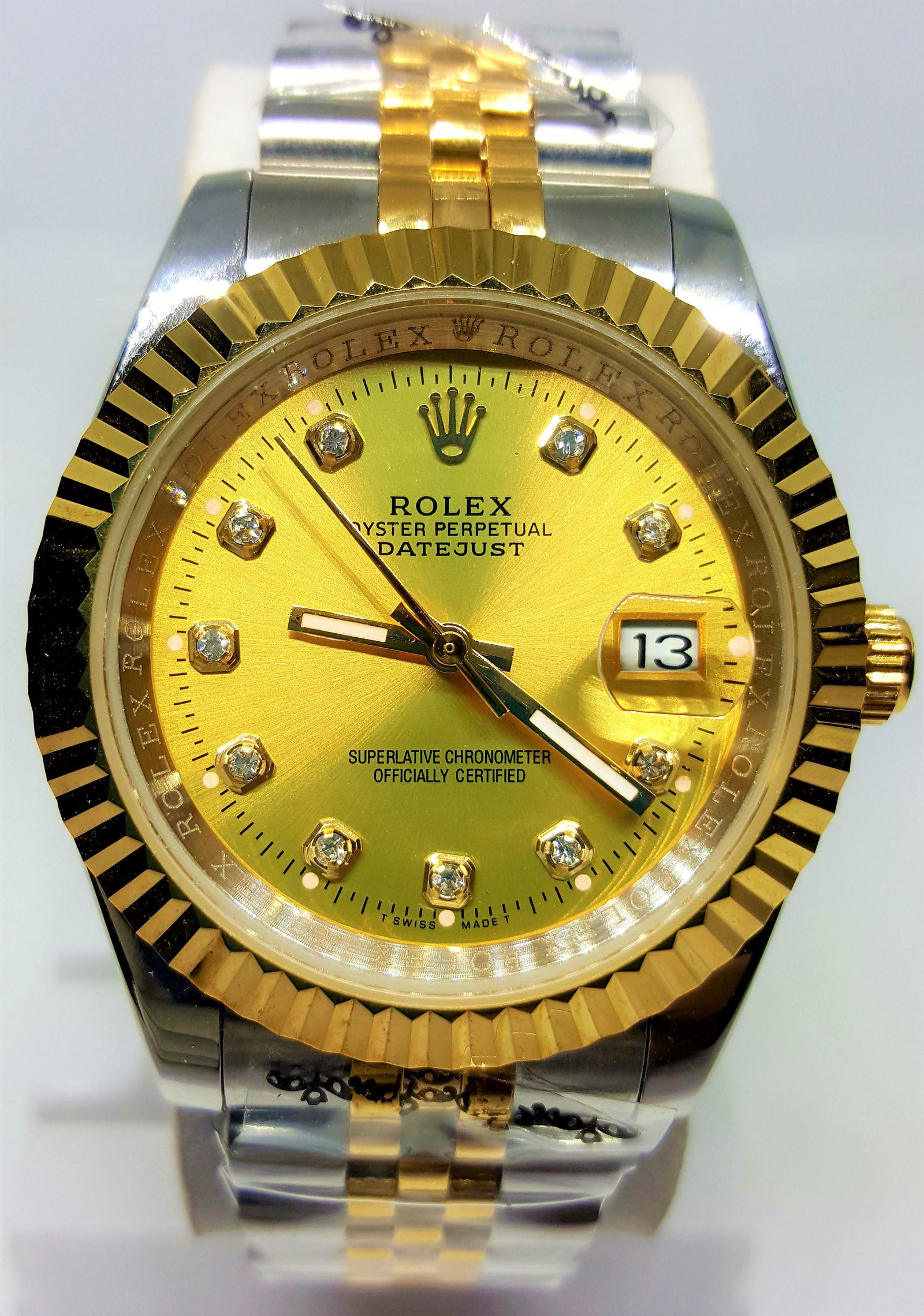 Rolex Oyster Perpetual DATEJUST Automatic Watch: Master Quality Non Authentic Rolex Oyster Perpetual DATEJUST Automatic Watch shipping rates are determined by Parcel weight and destination. Combined shipping: We offer combine shipping on multiple it