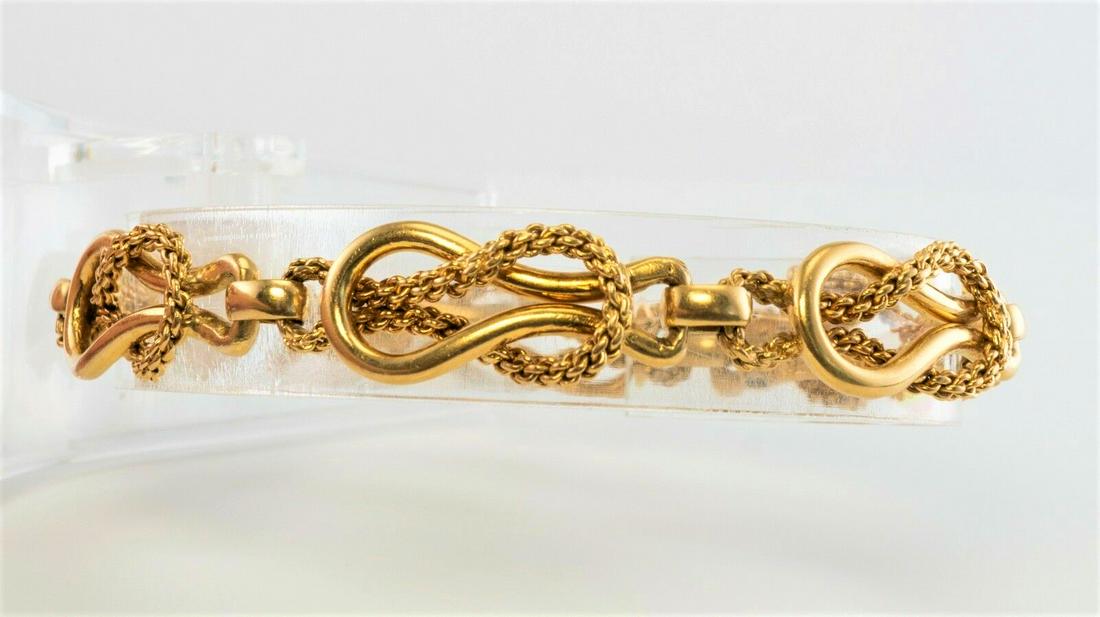 21k Solid Yellow Gold Bracelet - 7
