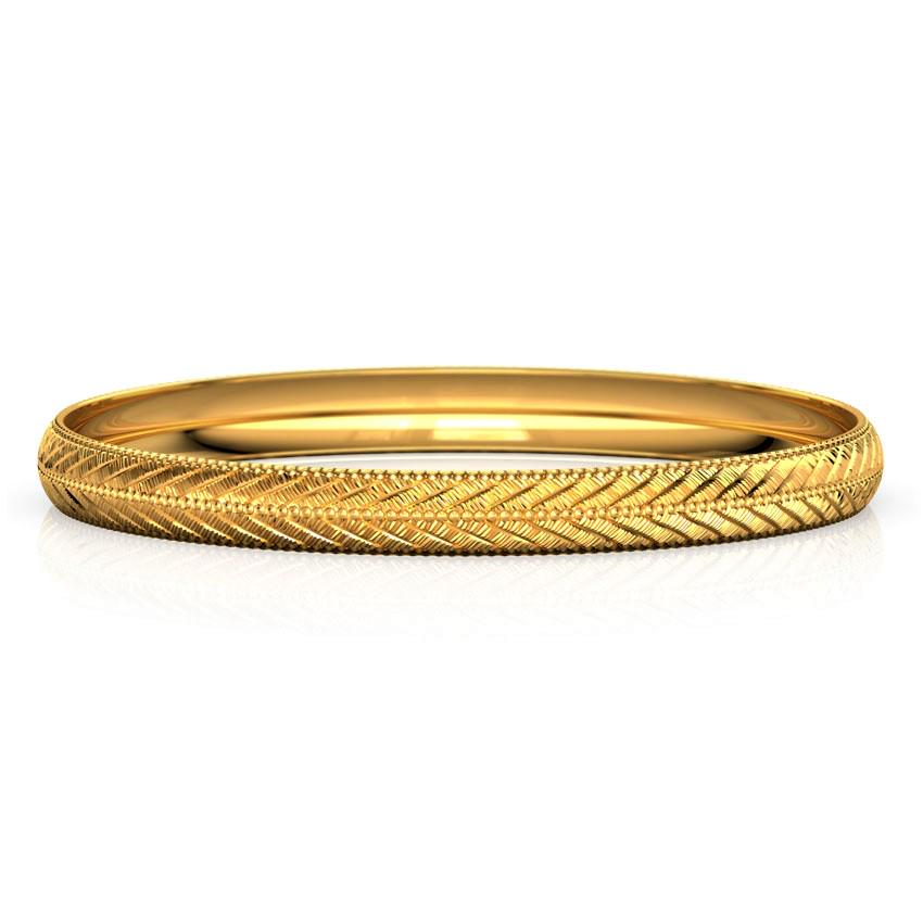 21k Solid Gold Edged Gold Bangle