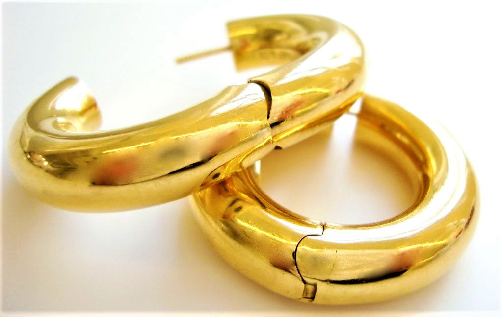 21k Solid Gold Earrings - 2