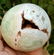 699 Grams Naturally itched Aragonite Sphere - Diameter - 3