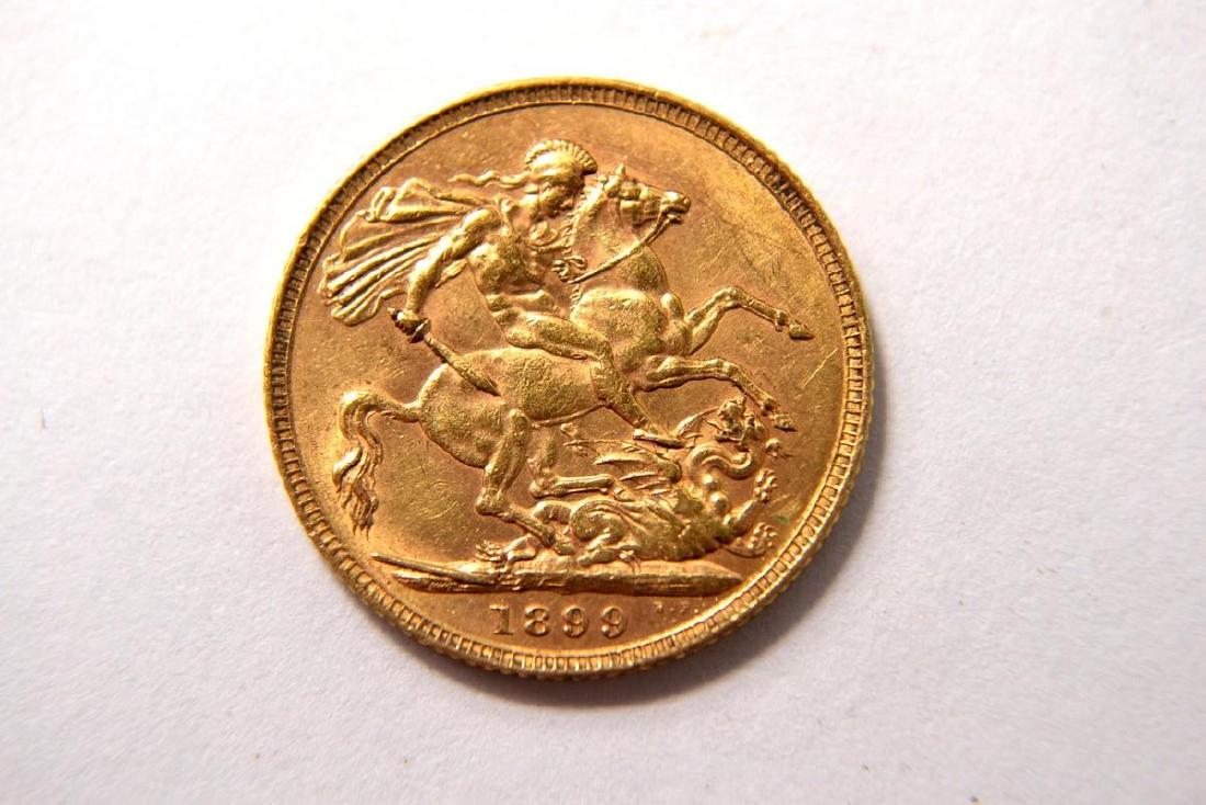 VICTORIA 1899 GOLD SOVEREIGN 7.98g weight, good (1 of 2)