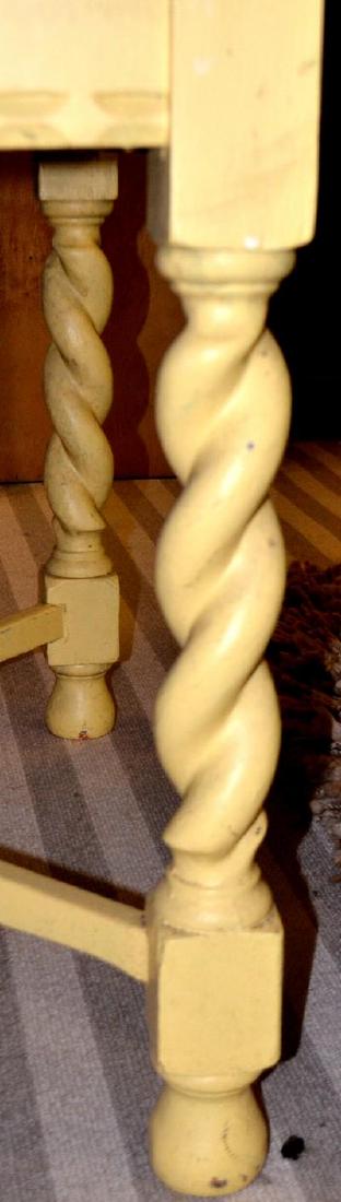 Hand painted barley twist dining table 3ft square: Hand painted barley twist dining table 3ft square approx L: 85cm approx W: 85cm approx