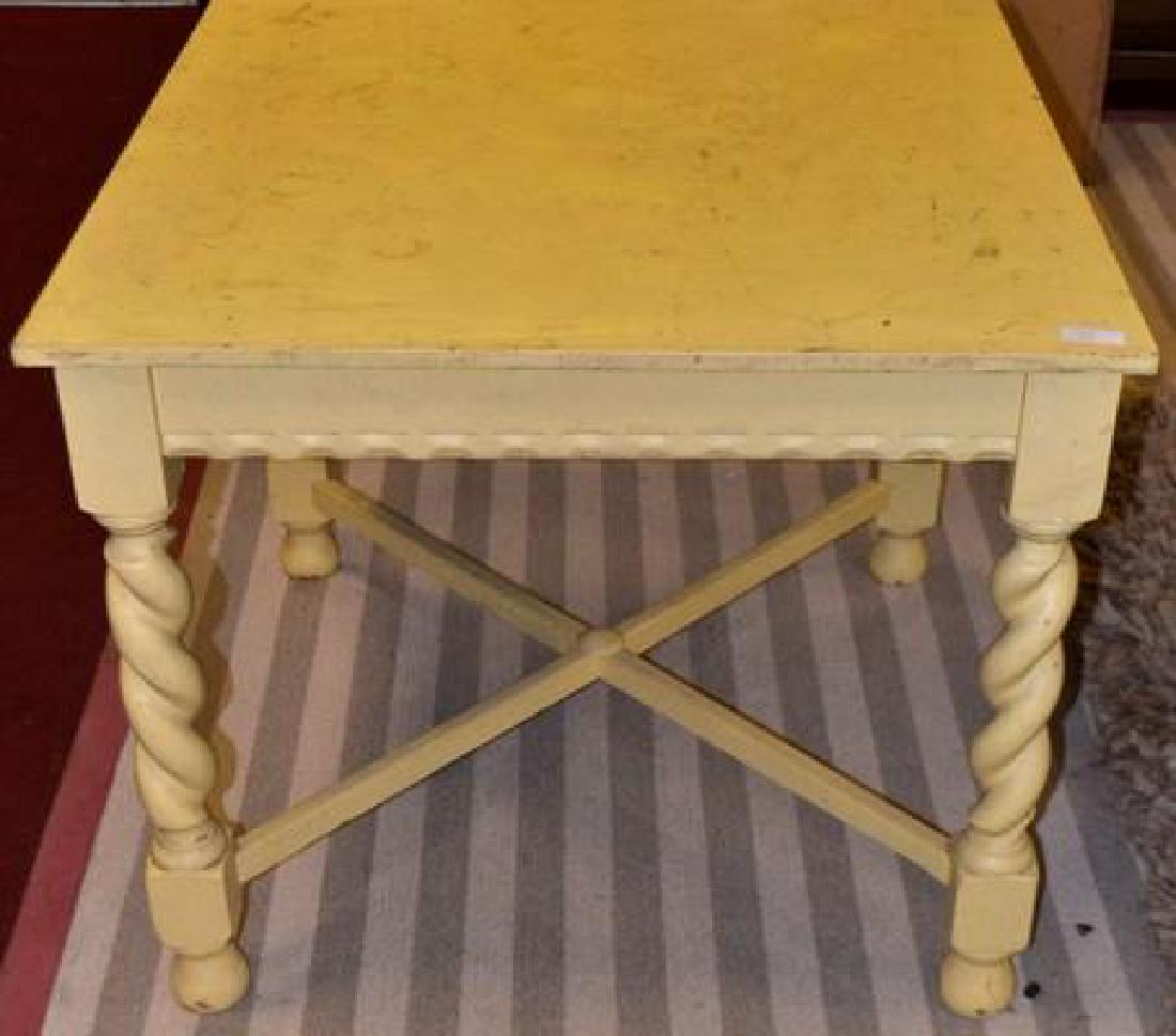 Hand painted barley twist dining table 3ft square: Hand painted barley twist dining table 3ft square approx L: 85cm approx W: 85cm approx