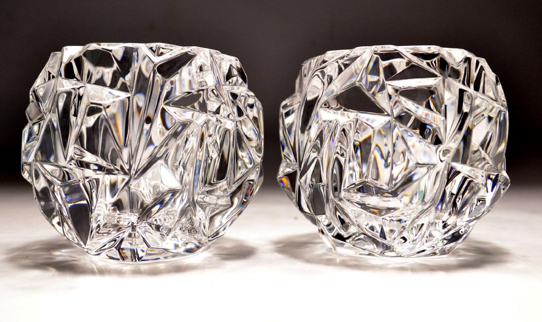 EXQUISITE Pair of Tiffany and Co glass pots (1 of 4)