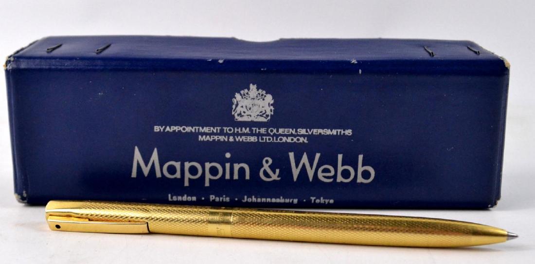 MAPPIN and WEBB 18ct gold pen hallmarked Sheffield, (1 of 2)