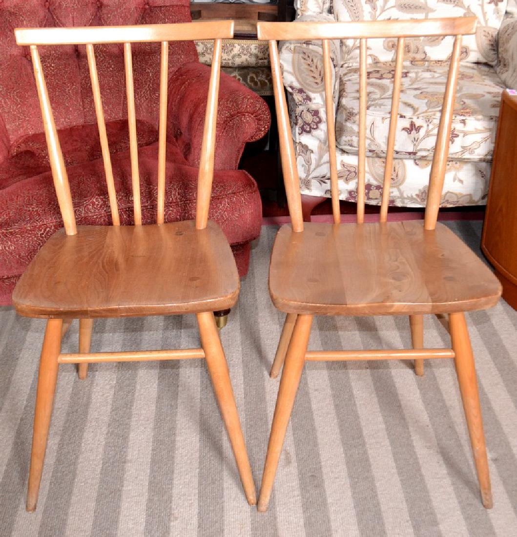 A pair of ERCOL inspired spindle type dining chairs in: A pair of ERCOL inspired spindle type dining chairs in great condition!