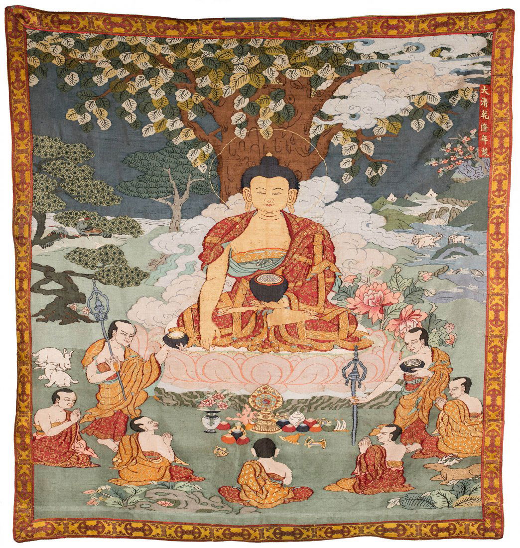 Qing Dynasty Buddha's Story Fabric (1 of 8)