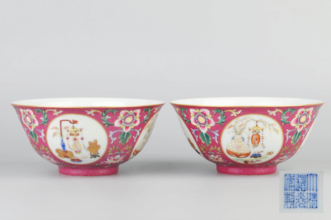 Pair of Rough Red Glazed Bowls (Qing Dynasty) (1 of 6)
