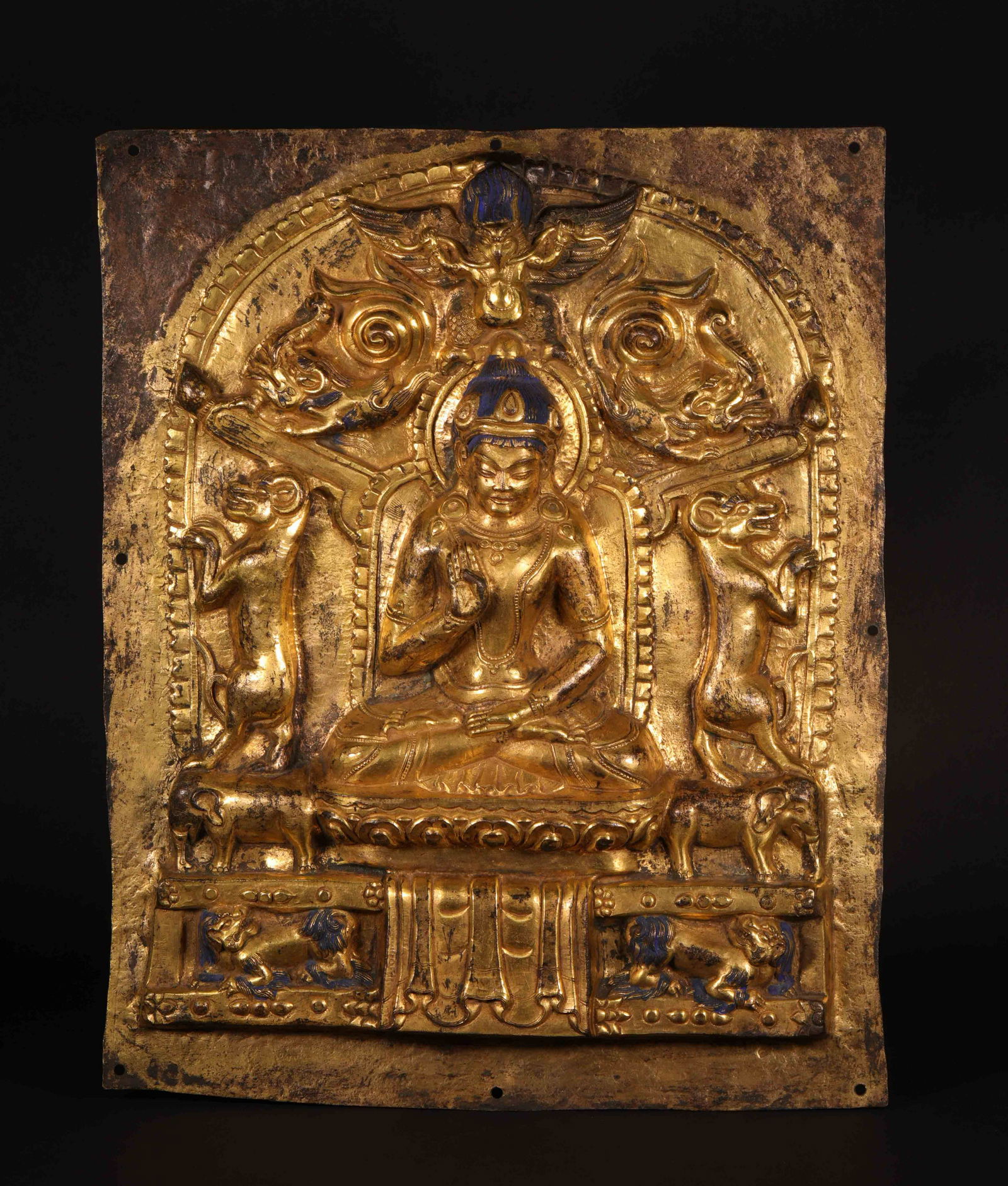 A GILT BRONZE DECORATIVE BOARD (1 of 13)
