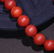 A CHINESE VINTAGE RED AGATE HAND CHAIN - 7
