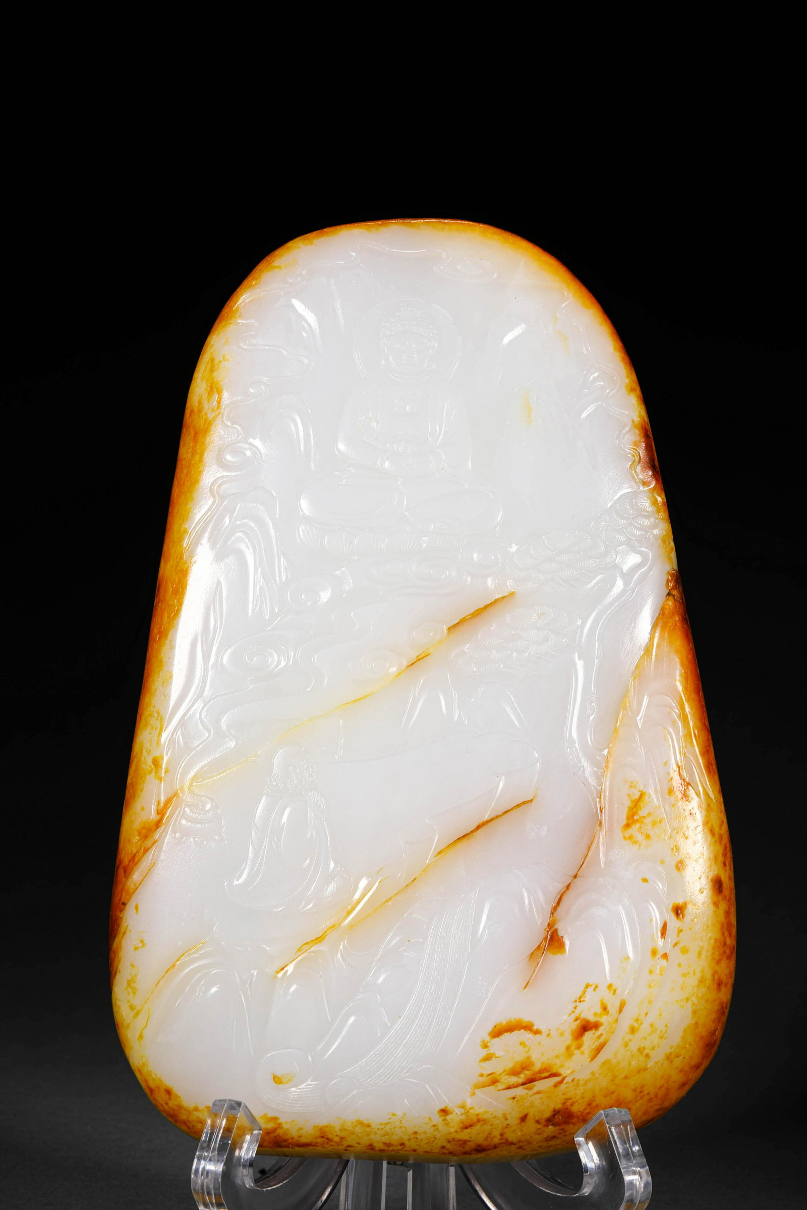 A WHITE HETIAN JADE ORNAMENT PIECE (1 of 10)