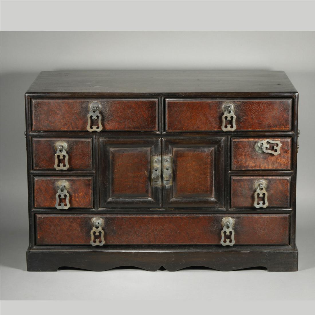 A ZITAN WOOD STUDIO CABINET (1 of 8)