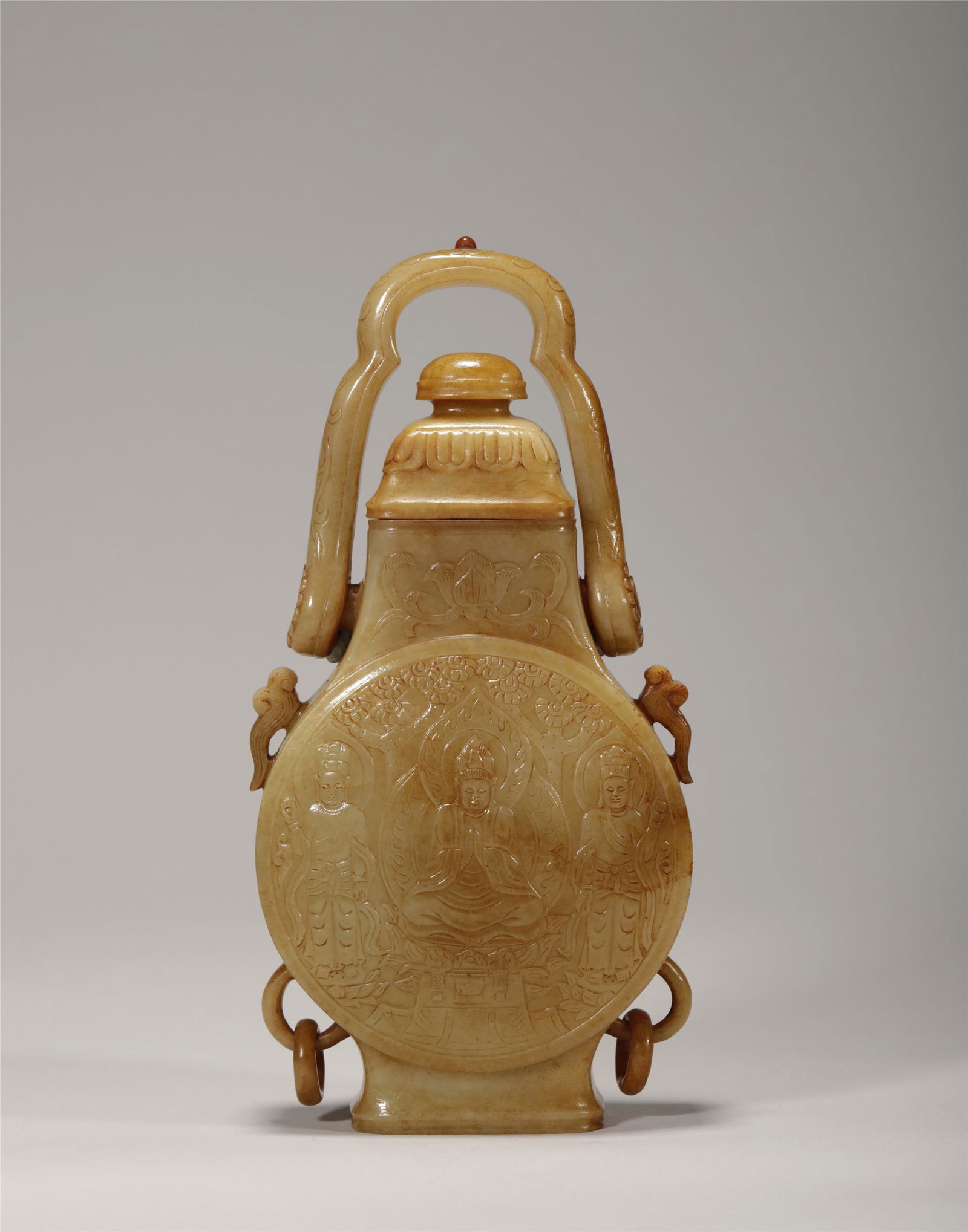 A HAN DYNASTY HETIAN JADE VASE (1 of 8)