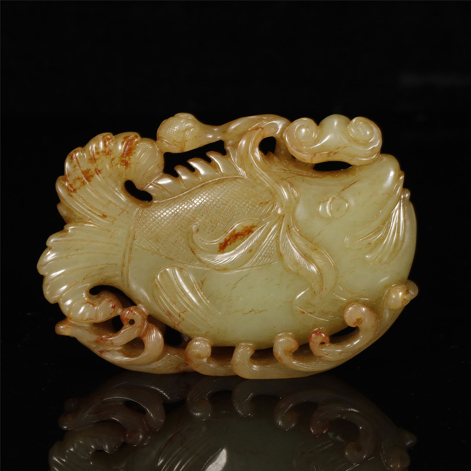 A QING DYN. YELLOW JADE CARVING (1 of 7)