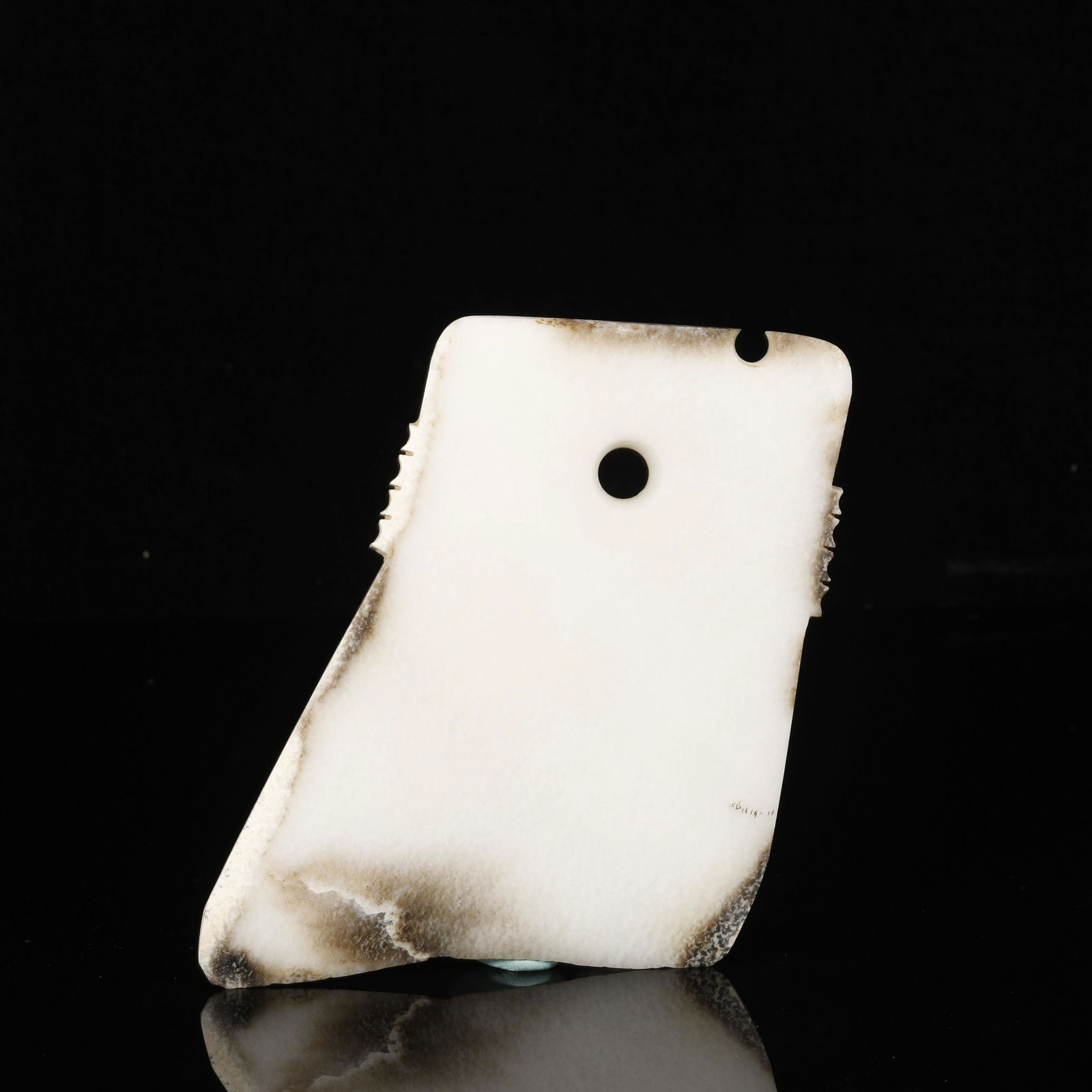 A SHANG DYNASTY STYLE JADE AXE YUE (1 of 6)