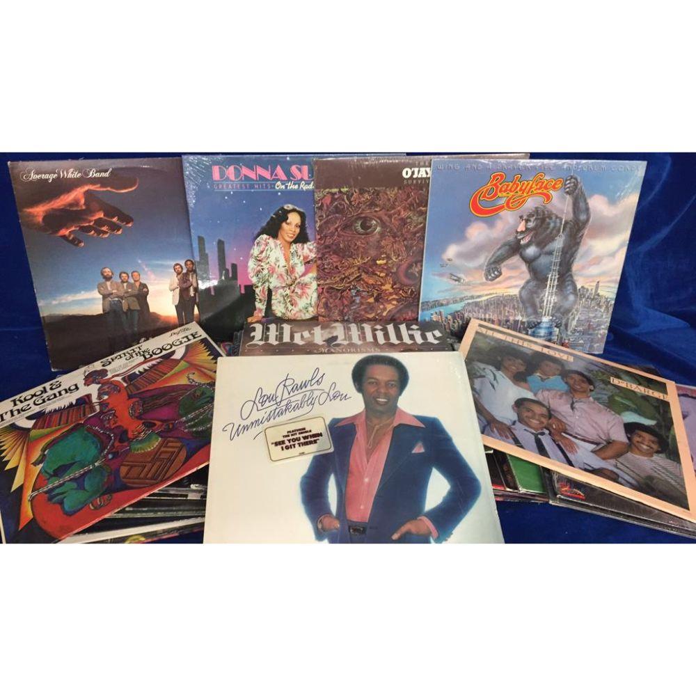 (42) Asst High Grade Disco/Funk Soul LP's -: Lot (42 Different) High Grade Disco/Funk Soul LP's to include artists Donna Summer, The O'Jays, Babyface, Taste of Honey, The Three Degrees, Tuxedo Junction (gold vinyl), Salsoul Orchestra, Deniece Wi
