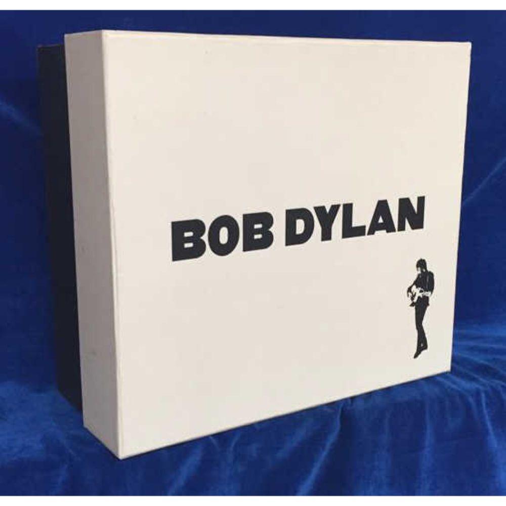Bob Dylan Deluxe (10) CD Boxed Set -: w/discography and a hardcover books, binder to store 48 CD's in a linen covered slip cover inner case Manufactured by Restoration Hardware (Mint)