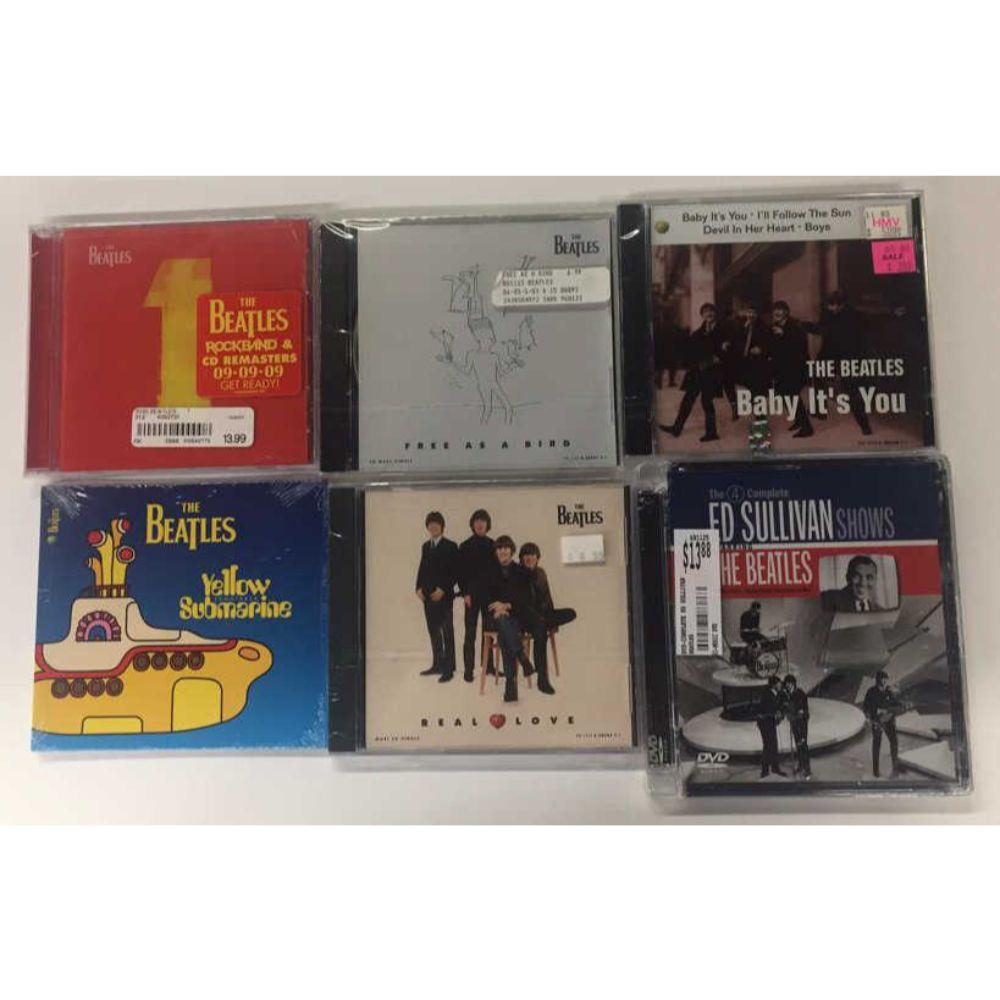 (6) Sealed - The Beatles Music CD's -: Yellow Submarine", "Baby it's You", "Free as a Bird", "Real Love" "The Complete Ed Sullivan Shows & "Beatles 1