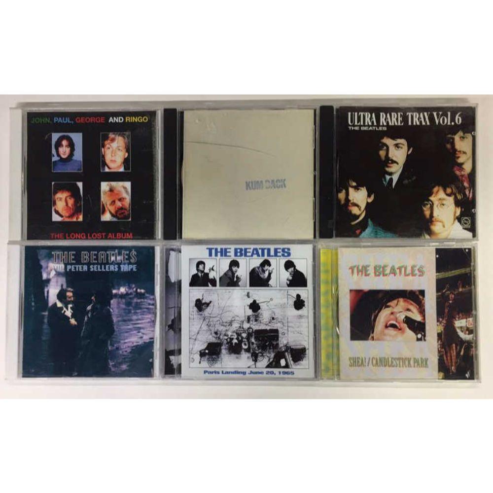 (6) Bootleg Beatles Music CD's -: Kum Back", "Shea/Candlestick Park", "Ultra Rare Trax Vol 6", "Paris Landing June 20, 1965", "The Peter Sellers Tape" & "The Long Lost Album