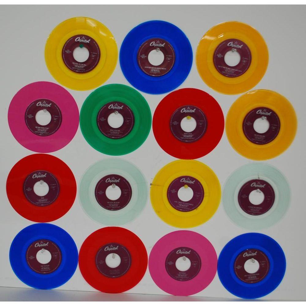 +Lot (14) Different 1996 & (1) 1993: Beatles "For Jukebox Only" (New/Old Stock) Capitol Records Limited Edition 45RPM Records in Asst Color Vinyl - Includes S7-56785 Love Me Do (1993 Rare, Very Ltd), S7-18889 You've Got to Hide, S7-18890