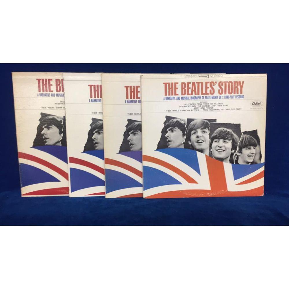 (4) Variations - High Grade "The Beatles Story": Gatefold 2 LP Sets - TBO-2222 Mono Capitol Black Colorband Label (Vinyl Nr Mint, Jacket VG+), STBO Stereo Capitol Black Colorband Label (Vinyl Mint, Jacket Nr Mint), STBO-2222 Stereo Apple "All Rights