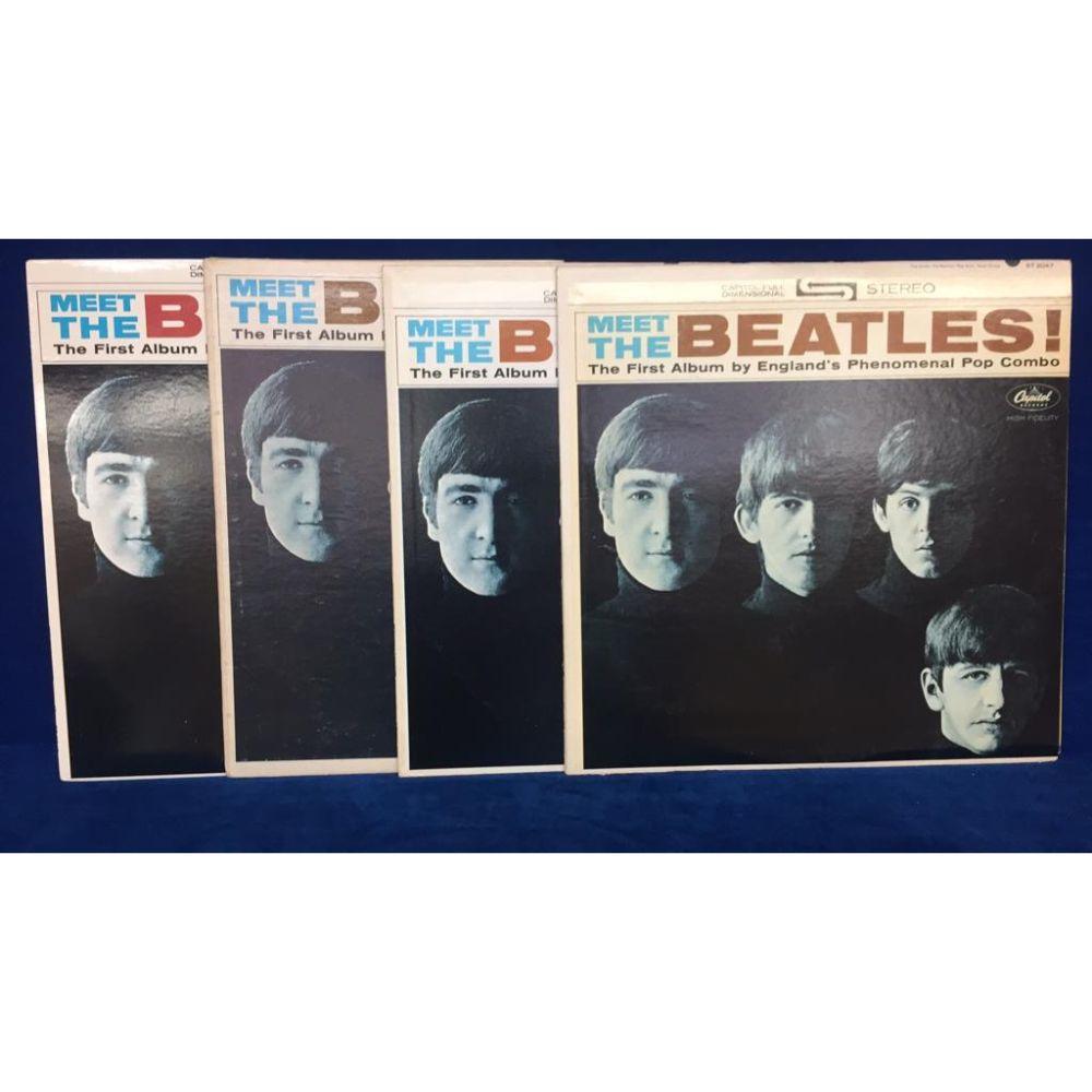 (4) Variations - High Grade "Meet the Beatles": LP's - ST-2047 Stereo Capitol Glossy Black Colorband "Subsidiary" Label (Vinyl Nr Mint, Jacket Nr Mint), ST-2047 Stereo Apple Records "Capitol Logo" (Vinyl Mint, Jacket Nr Mint), T-2047 Mono Capitol B
