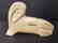 Eskimo carved whalebone walrus with baleen eyes - 2
