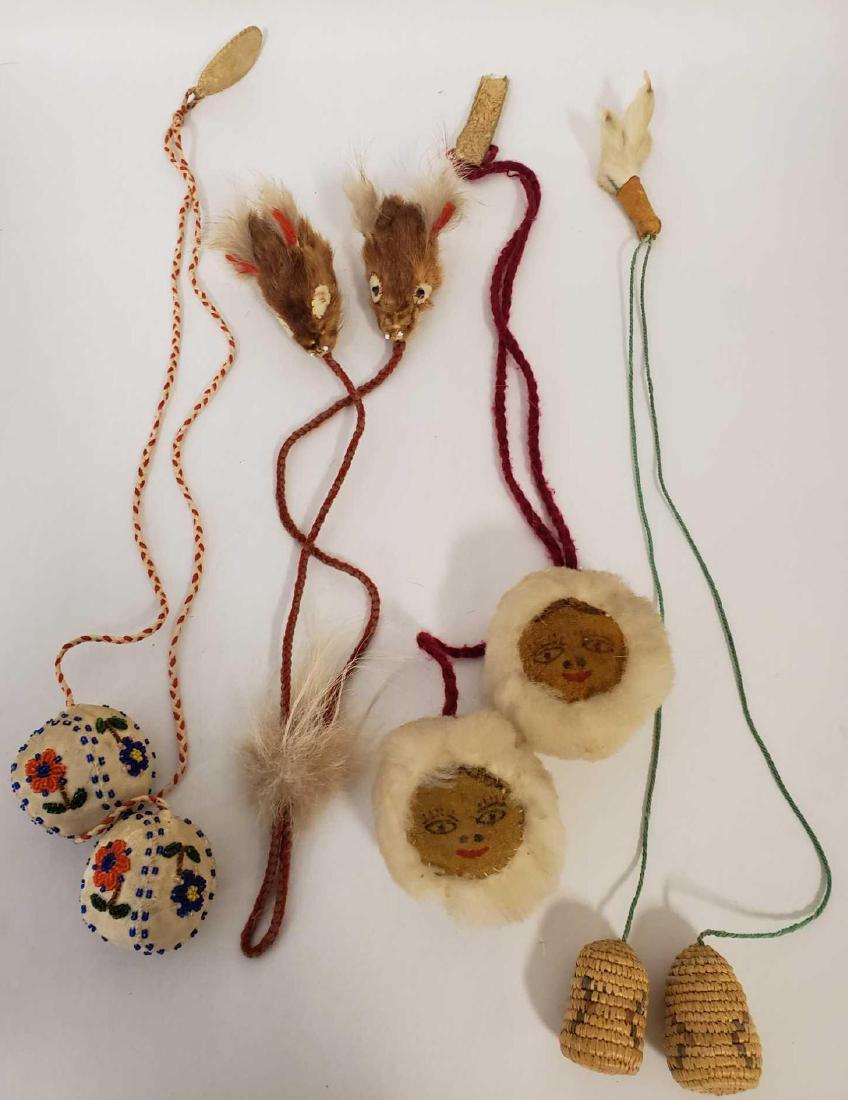 Four pairs of early Eskimo yo-yo's (1 of 6)