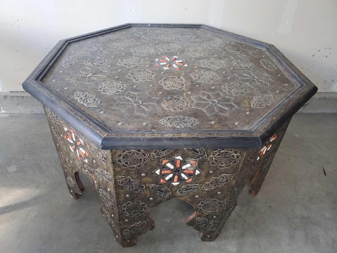 Elaborate decorated octagonal table (1 of 8)