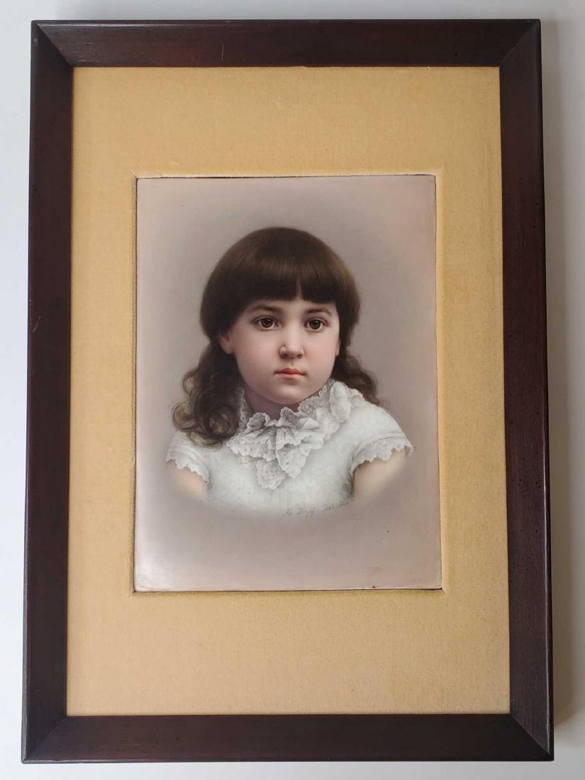 Late 19th c. Dresden KPM painted porcelain plaque (1 of 3)