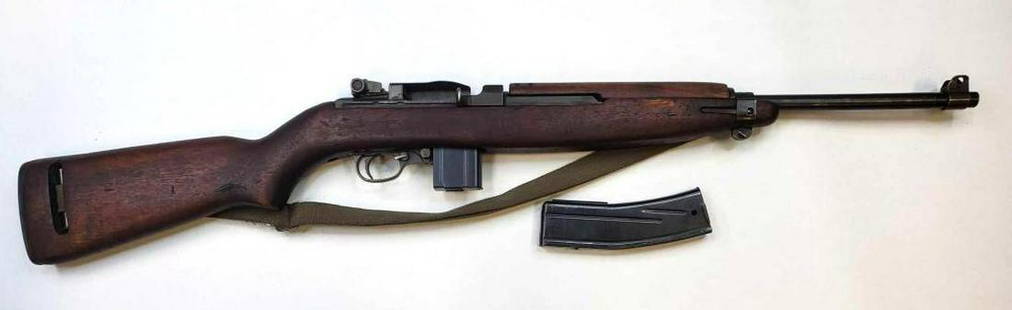 Underwood M1 Carbine, carried in Korea: Lot is one Underwood model m1 carbine chambered In 30 cal. Comes with 2 mags one 10 round and one 30 round. Comes with correct sling. Serial number ends in xxxx581 the barrel measures approximately 18