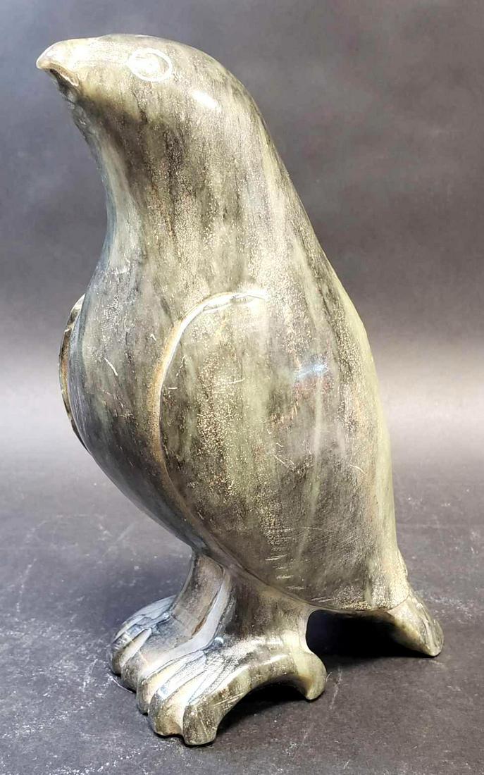 Inuit Green Soapstone Falcon Carving Dec 08, 2019 Alaska Premier