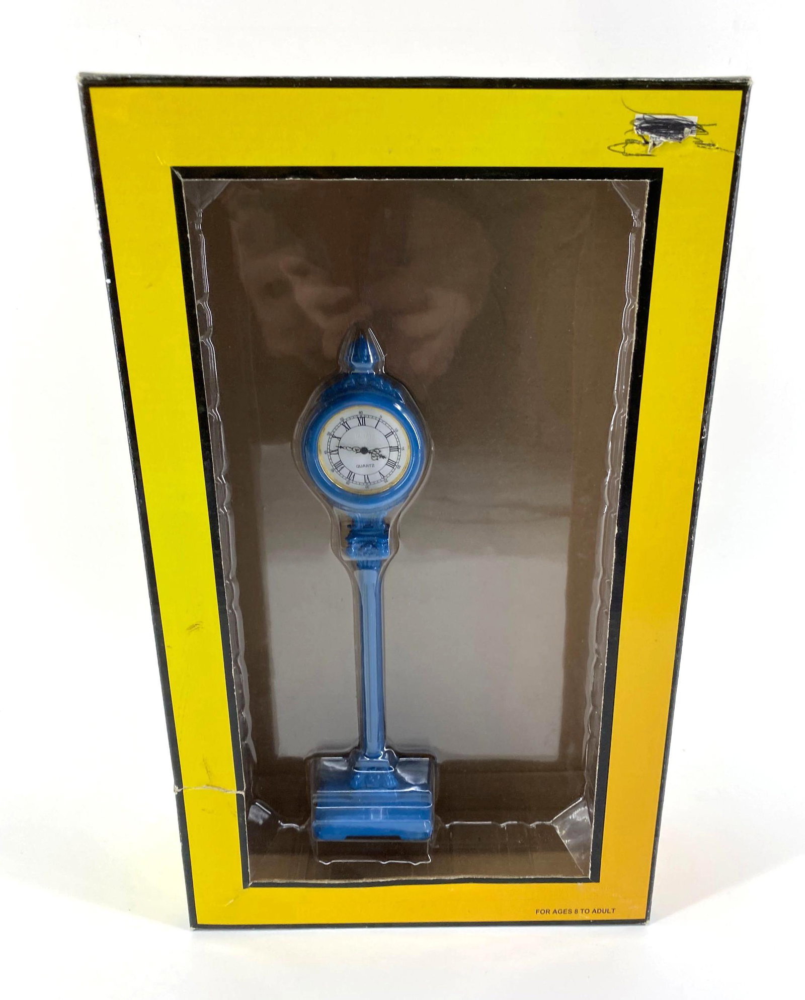 Rail King Operating Die-Cast Street Clock: Rail King 30-1085. Blue Comet Blue. Untested. In the original box. O Gauge.